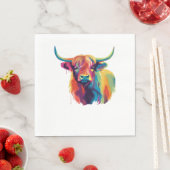 Coole Kuh im Wiesenklassik-T - Shirt Serviette (Beispiel)