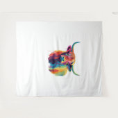 Coole Kuh im Wiesenklassik-T - Shirt Wandteppich (Vorderseite (Horizontal))