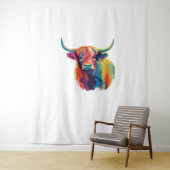 Coole Kuh im Wiesenklassik-T - Shirt Wandteppich (Beispiel)