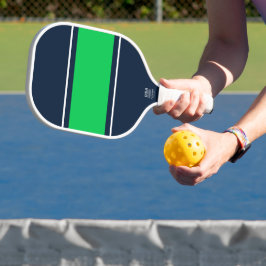 Coole, kühne blaugrüne Racing-Streifen der Marine Pickleball Schläger