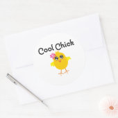 Coole Küken Runder Aufkleber (Umschlag)