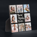 Coole, kundenspezifische Best Mama je moderne Foto Fotoplatte<br><div class="desc">Personalisieren Sie sich mit dem Jahr etabliert und zeigen Sie der besten Mama,  wie sehr Sie sie mit dieser modernen,  coolen 8 Foto Collage-Plakette mit trendiger,  schicke schwarz minimalistischer Typografie Liebe haben. Ein großartiges,  einfaches Geschenk für den Muttertag!</div>