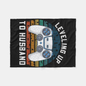 Coole künftige Verlobung Männer Jungen wachsen zu Fleecedecke (Vorderseite (Horizontal))