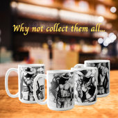 Coole Kunstkunst, Bare-Back Cowboy-Kohleskizze Tasse