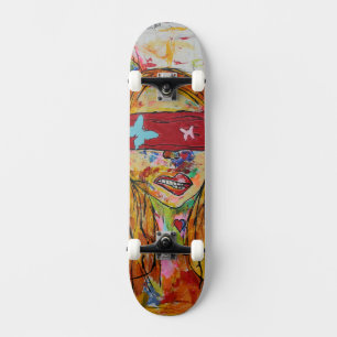 Coole künstlerische geblendete Skateboard! Skateboard