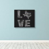 Coole künstlerische moderne und rustikale Liebe Te Leinwanddruck (Insitu (Holzboden))