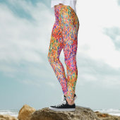 Coole Künstlerische Rainbow-Blätter Paint Pattern Leggings