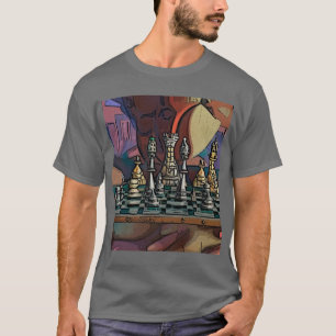 Coole Künstlerische Schachpartien Abstrakte Kunst T-Shirt
