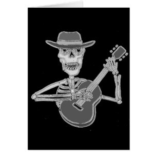 Coole künstlerische Skeleton spielende Gitarre