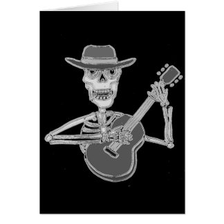Coole künstlerische Skeleton spielende Gitarre