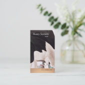 Coole künstlerische Vintage Etching von Hawk Detai Visitenkarte (Stehend Vorderseite)