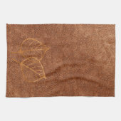 Coole Kupfertextur Blätter Handtuch (Horizontal)