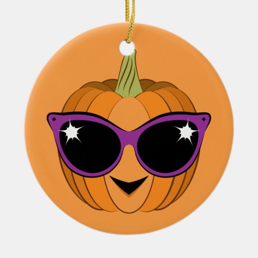 Coole Kürbissonnenbrille Keramikornament (Vorne)