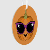 Coole Kürbissonnenbrille Ornament (Vorderseite)