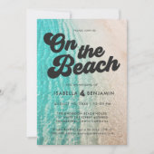 Coole Küstenstadt an der Hochzeit in Urlaubsort Einladung (Vorderseite)