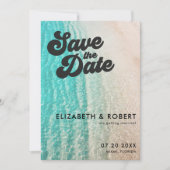 Coole Küstenstadt an der Hochzeit in Urlaubsort Save The Date (Vorderseite)