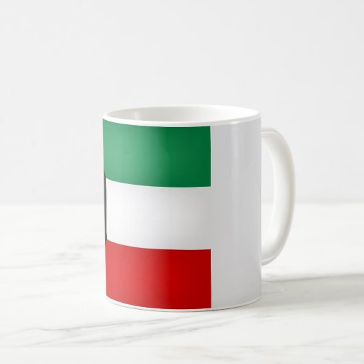 Coole Kuwait-Flagge Kaffeetasse (VorderseiteRechts)
