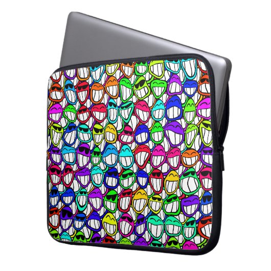 Coole Lächeln Laptopschutzhülle (Vorderseite Links)