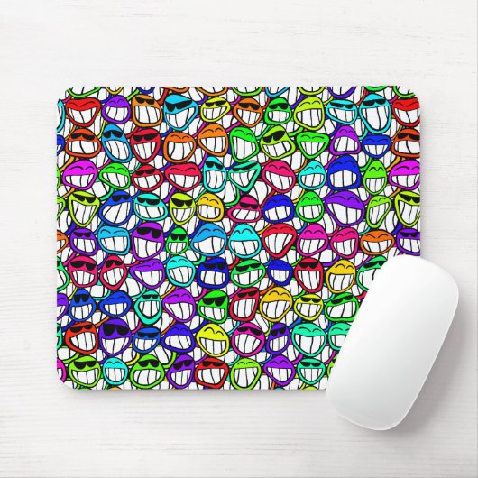Coole Lächeln Mousepad (Mit Mouse)