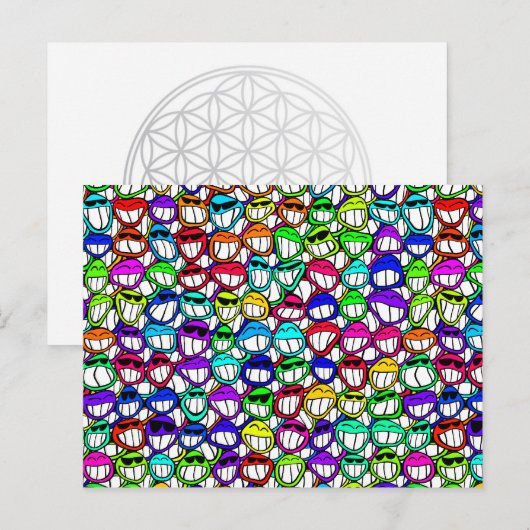 Coole Lächeln Postkarte (Vorne/Hinten)