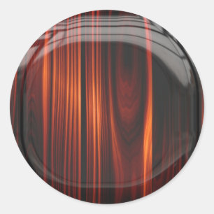 Coole lackierte Holzglanzkleber Runder Aufkleber