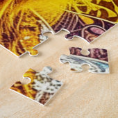 Coole Lady in Blauer Sonnenbrille Puzzle (Seite)