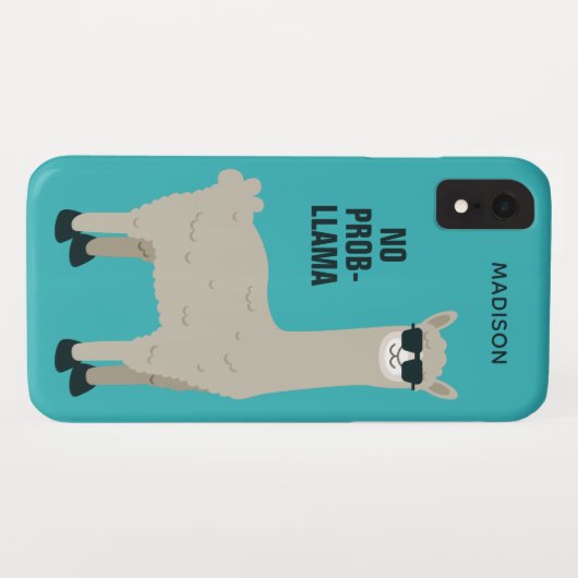 Coole Lama-Name- u. -farbtelefon-Hüllen Case-Mate iPhone Hülle (Rückseite (Horizontal))