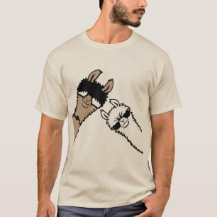 Coole Lamas mit Sonnenbrille Lustiger Tierfreund T-Shirt