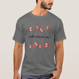 Coole Landesfeier Kanadische Flagge Happy Canad T-Shirt