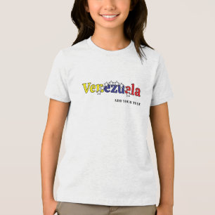 coole Landesflagge anpassen Kinder venezolanisch Tri-Blend Shirt