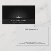 Coole Landung der Silhouette von Flugzeug in der T Visitenkarte (Vorne/Hinten)