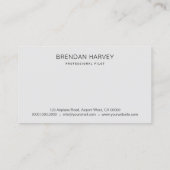 Coole Landung der Silhouette von Flugzeug in der T Visitenkarte (Rückseite)