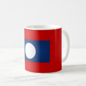 Coole Laos-Flagge Kaffeetasse (VorderseiteRechts)