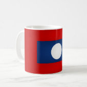 Coole Laos-Flagge Kaffeetasse (Vorderseite Links)