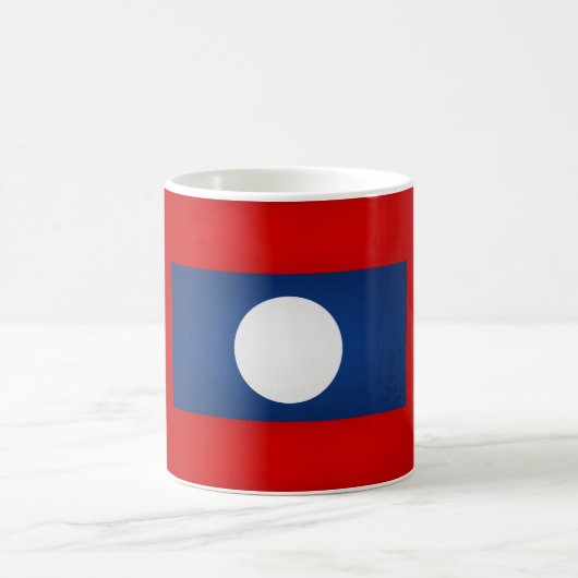Coole Laos-Flagge Kaffeetasse (Mittel)