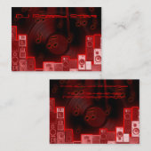 coole Laser-Geschäftskarte DJ rote Visitenkarte (Vorne/Hinten)