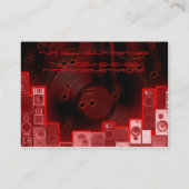 coole Laser-Geschäftskarte DJ rote Visitenkarte (Rückseite)