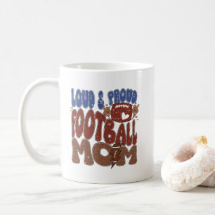 Coole laute stolze Fußball-Mama-Wortkunst Kaffeetasse