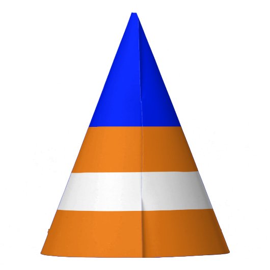 Coole, lebhafte blaue, leuchtend orangefarbene Str Partyhütchen (Rückseite)