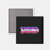 Coole Legende Graffiti Slogan Text Zitat Geschenk  Magnet (Vorderseite/Rückseite)