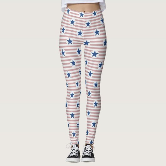 Coole Leggings im amerikanischen Flaggenstil (Vorderseite)