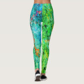 coole Leggings mit blauem Farbdruck (Rückseite)
