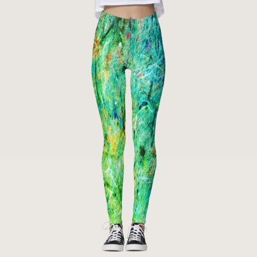 coole Leggings mit blauem Farbdruck (Vorderseite)