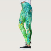 coole Leggings mit blauem Farbdruck (Links)