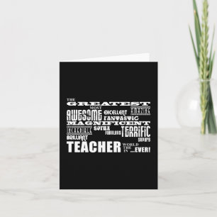 Coole Lehrer der Neuen Welt: Beste Lehrer Dankeskarte