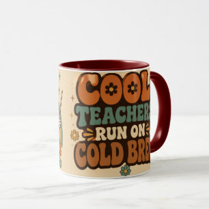 Coole Lehrer laufen mit kaltem Kaffee - Lehrer Tas Tasse