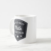 Coole Lehrer-Mathe-Geschenk-Weltbester Kaffeetasse (Vorderseite Links)