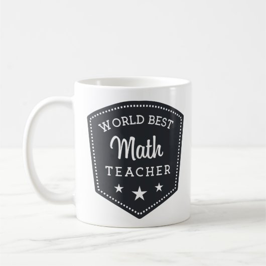 Coole Lehrer-Mathe-Geschenk-Weltbester Kaffeetasse (Links)