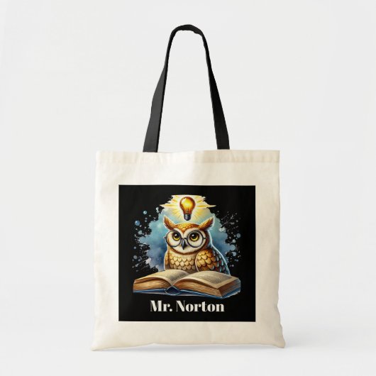 Coole Lehrereule Tragetasche (Vorne)
