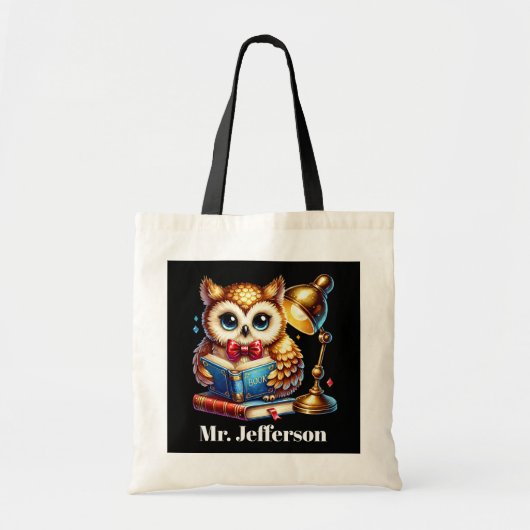 Coole Lehrereule Tragetasche (Vorne)